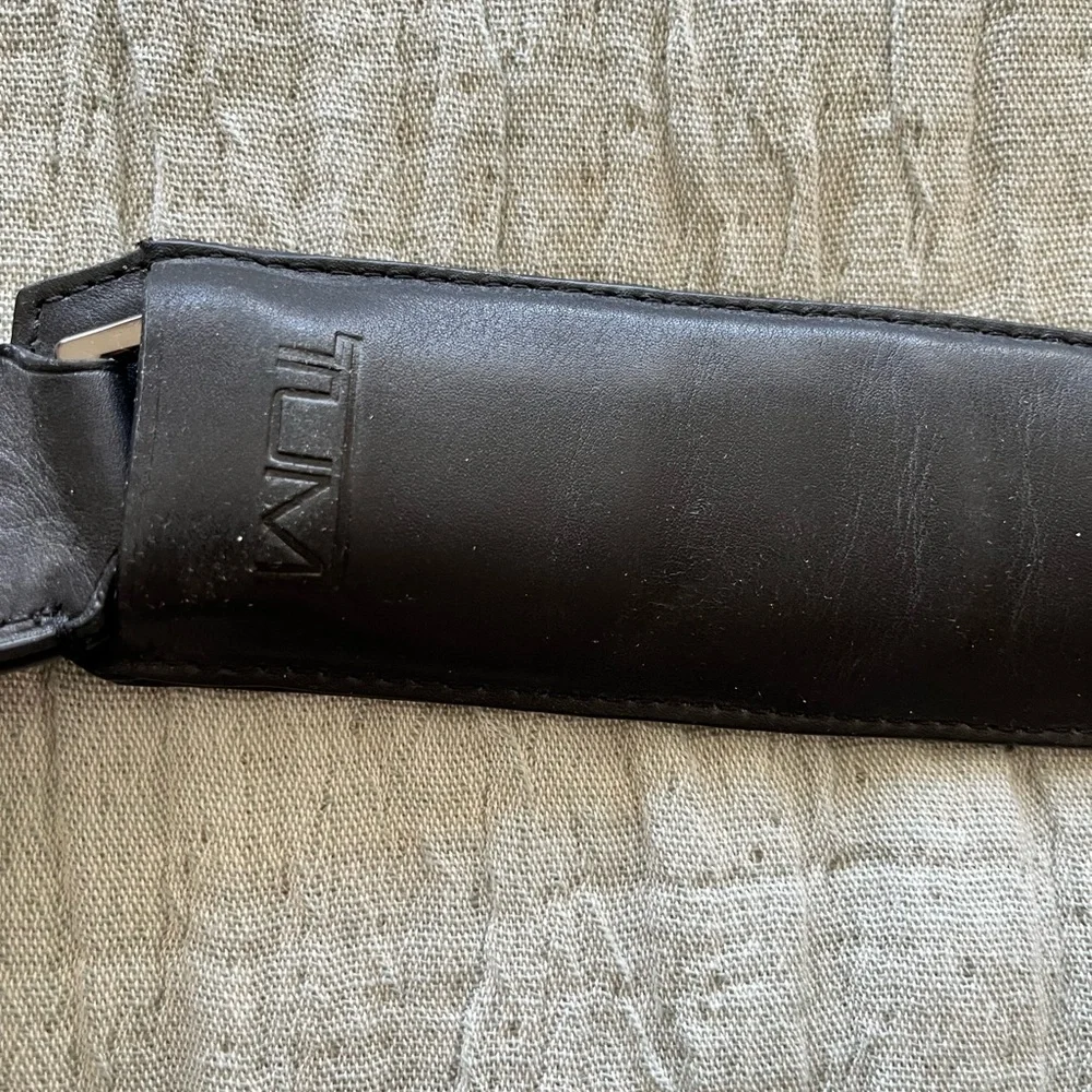 TUMI Charcoal Leather Briefcase